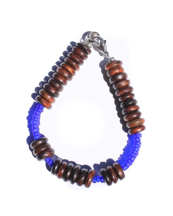 Blue Wood Bracelet - Cirque de Jari