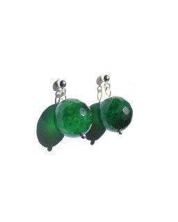 Round Shape Jade Earrings - Cirque de Jari