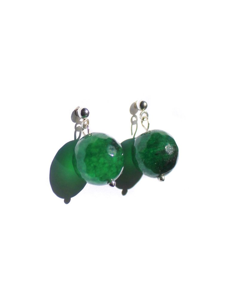 Boucles d'oreilles Jade Forme ronde - Cirque de Jari