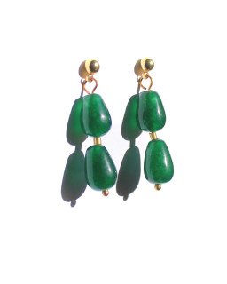 Boucles d'oreilles Jade Duo - Cirque de Jari