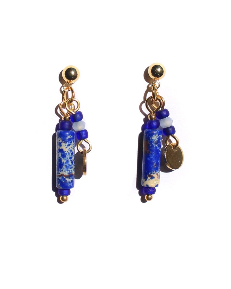 Mini boucles d'oreilles en Lapis Lazuli - Cirque de Jari