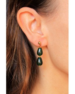 Boucles d'oreilles Jade Duo - Cirque de Jari