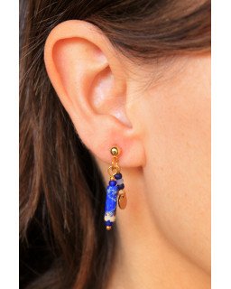 Mini boucles d'oreilles en Lapis Lazuli - Cirque de Jari