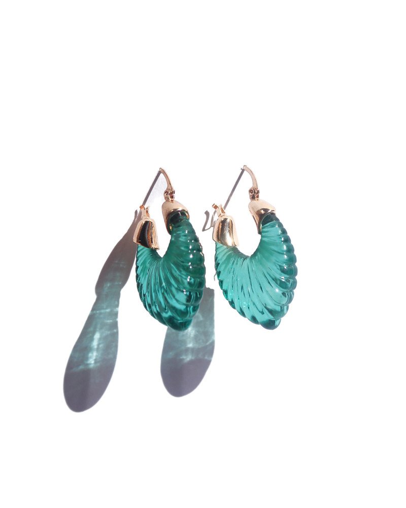 Water Earrings | Elegant Green Design | Cirque de Jari