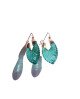 Boucles d'Oreilles Eau | Design Vert Élégant | Cirque de Jari