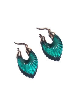 Water Earrings | Elegant Green Design | Cirque de Jari