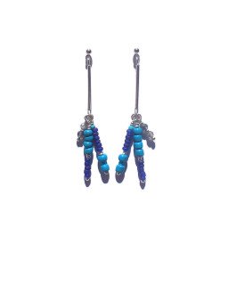 Boucles d'oreilles Argent Bleu