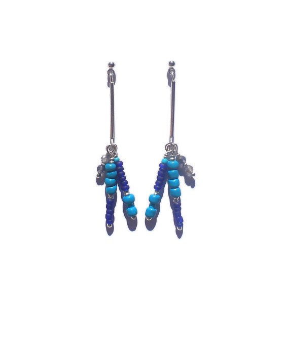 Blue Silver Earrings