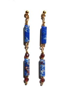 Double Lazuli Earrings